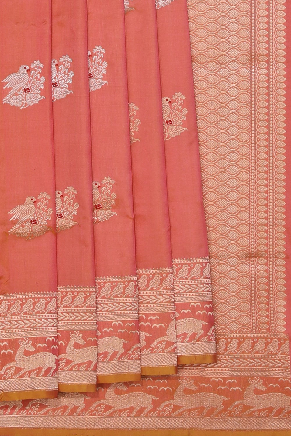 Banarasi Katan Silk Peach Saree