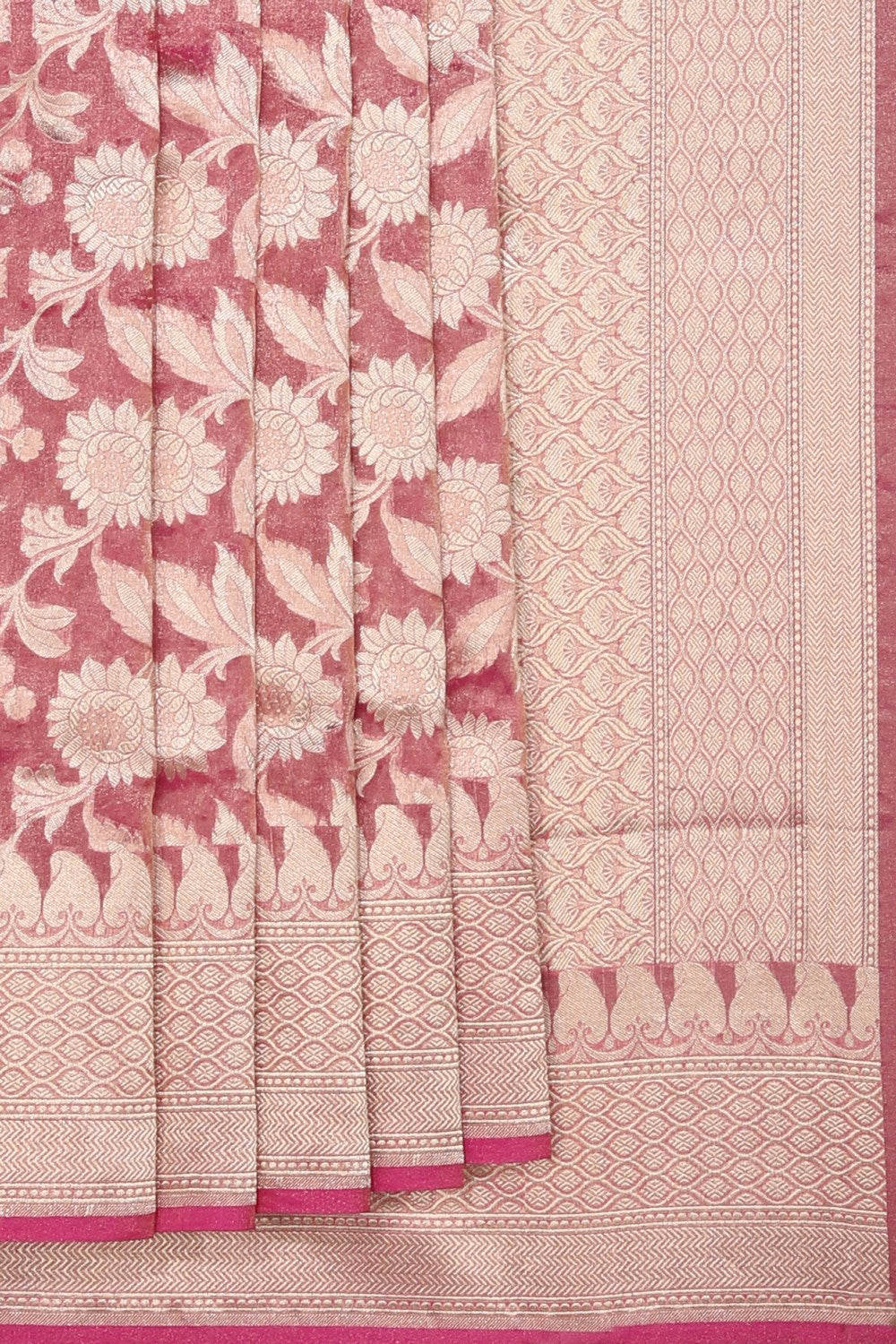 Banarasi Tissue Silk Pink Saree