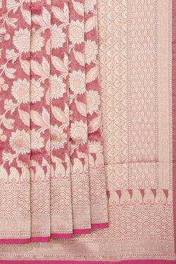 Image of Banarasi Tissue Silk Pink Saree