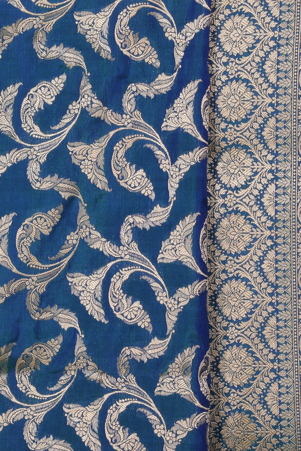 Banarasi Katan Silk Teal Blue Saree