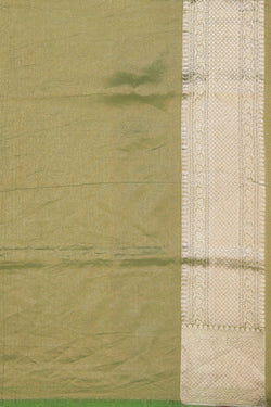 Image of Banarasi Tissue Silk Green Saree