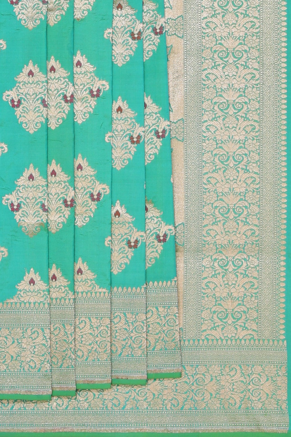 Banarasi Katan Silk Sea Green Saree