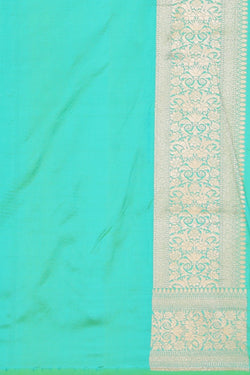 Image of Banarasi Katan Silk Sea Green Saree