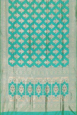 Image of Banarasi Katan Silk Sea Green Saree