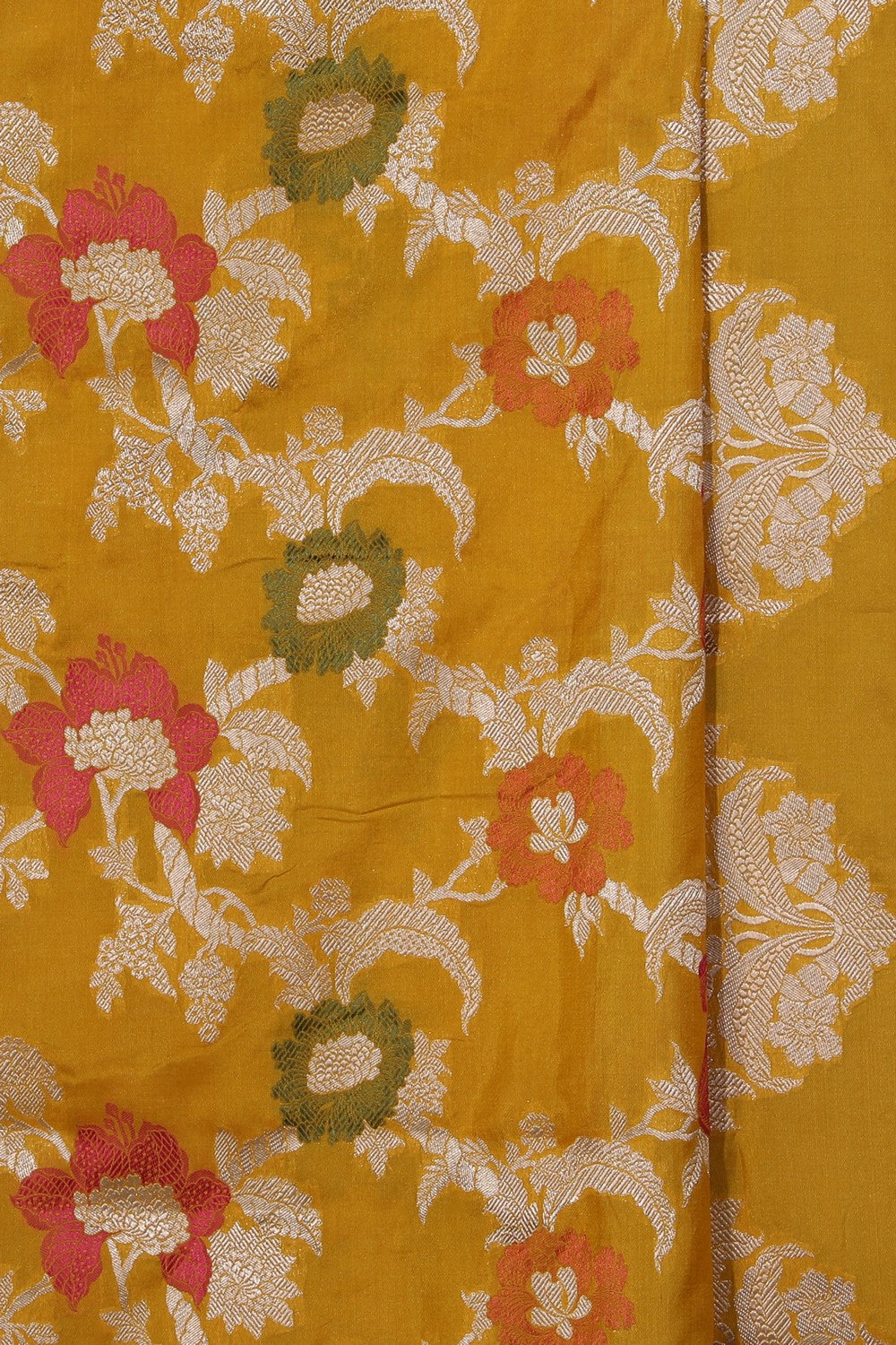 Banarasi Katan Silk Mustard Saree