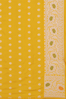 Image of Banarasi Katan Silk Mustard Saree