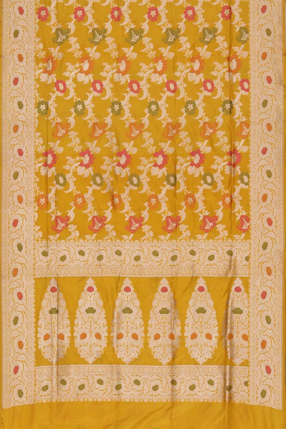 Banarasi Katan Silk Mustard Saree