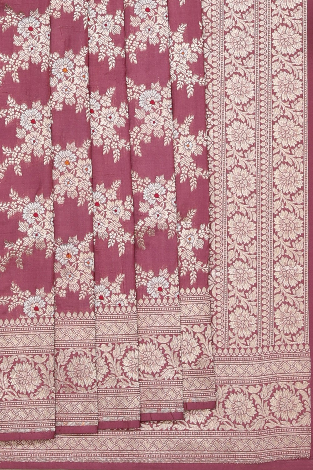 Banarasi Katan Silk Onion-Pink Saree