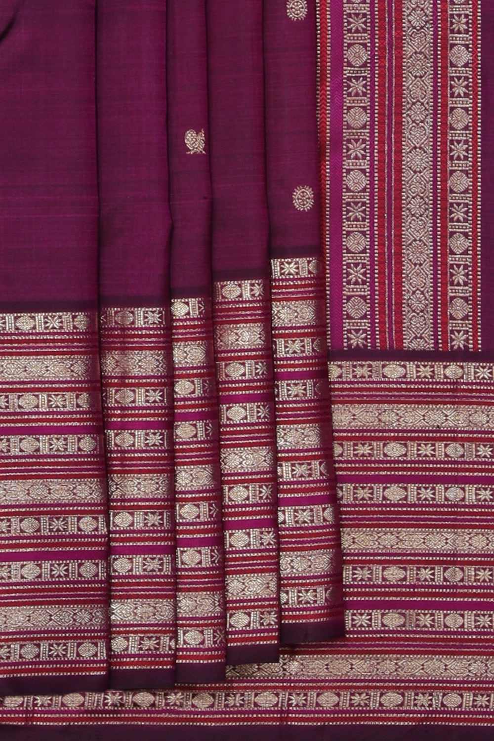 Arani Silk Violet Saree