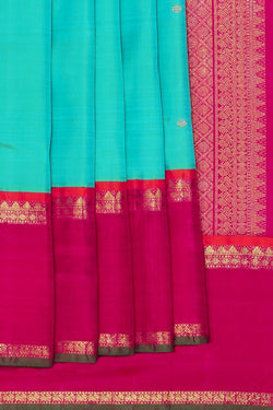 Image of Arani Silk Sea Green Saree