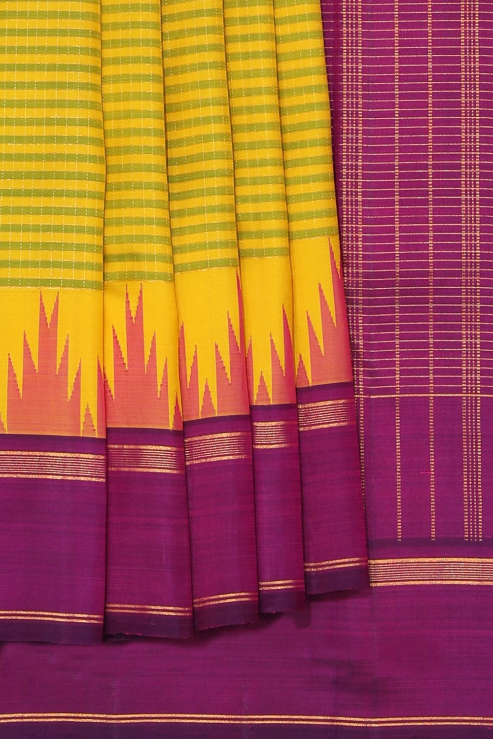 Arani Silk Spring Yellow Saree