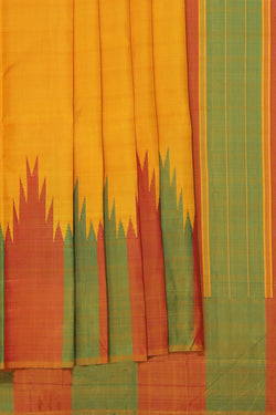 Image of Arani Silk Yellow Saree