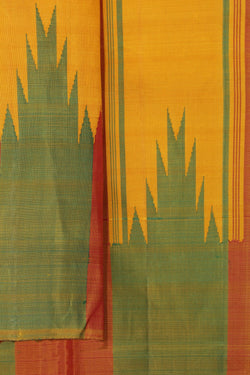 Image of Arani Silk Yellow Saree