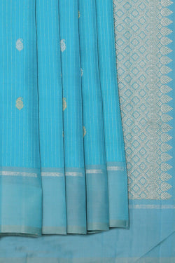 Image of Arani Silk Sea Blue Saree