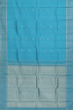 Image of Arani Silk Sea Blue Saree