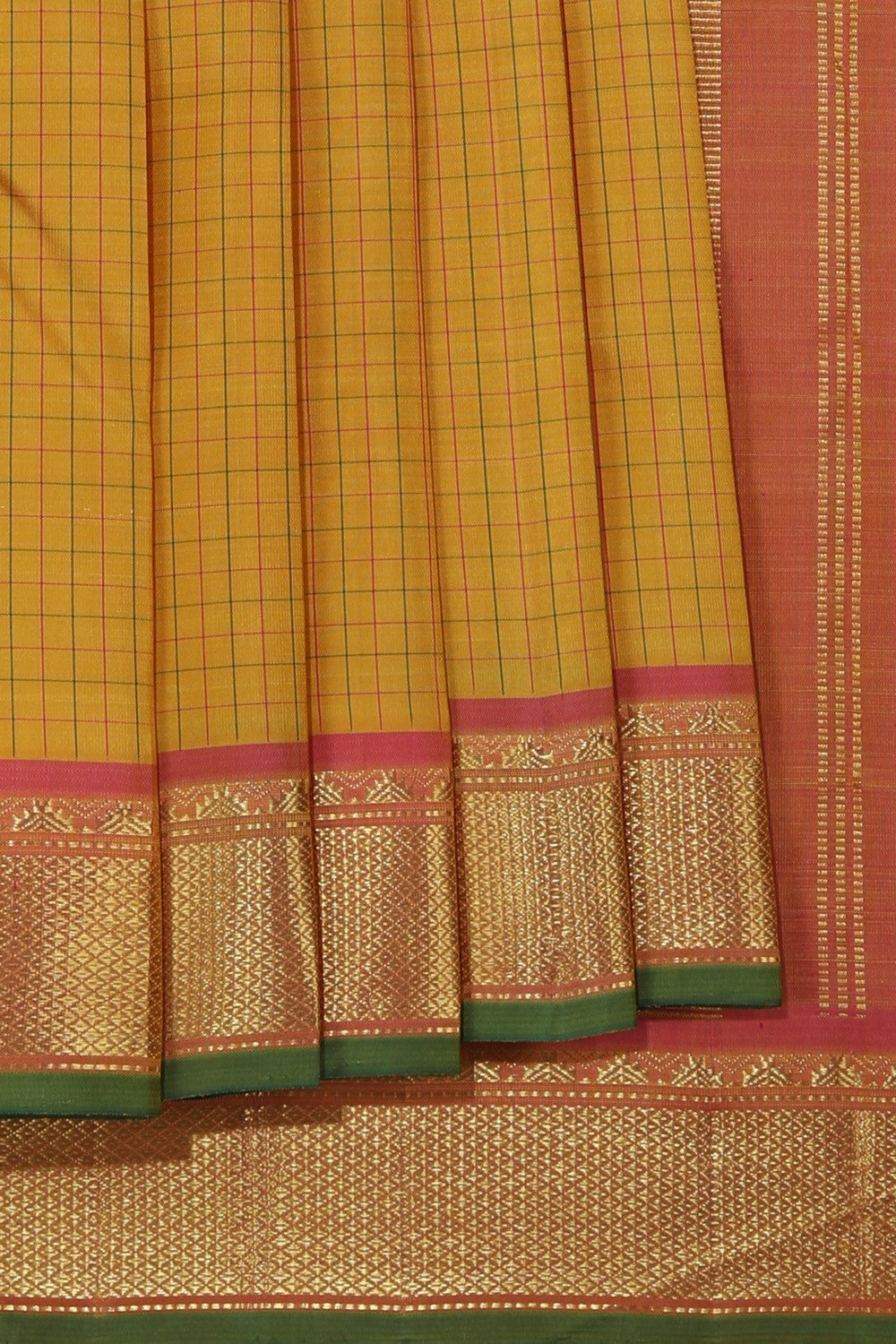 Arani Silk Yellow Saree