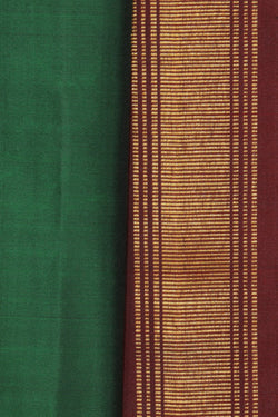 Image of Arani Silk Bottle Green Saree