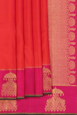 Image of Arani Silk Orange Saree