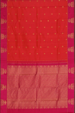 Image of Arani Silk Orange Saree