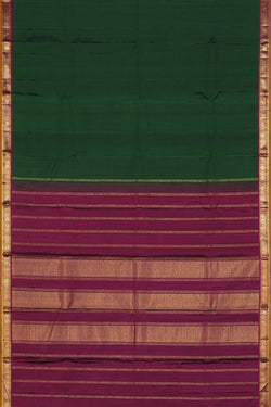 Image of Arani Silk Bottle Green Saree