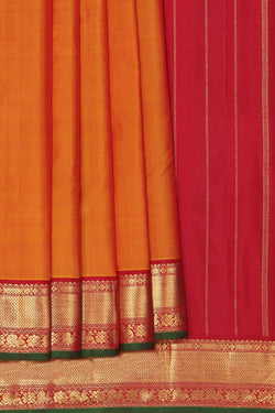 Image of Arani Silk Mustard Saree