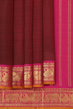 Image of Arani Silk Maroon Saree