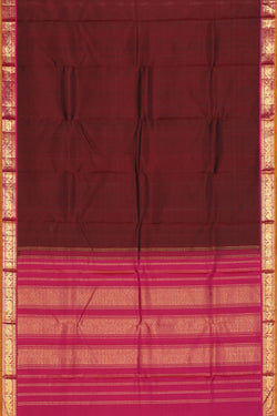 Image of Arani Silk Maroon Saree