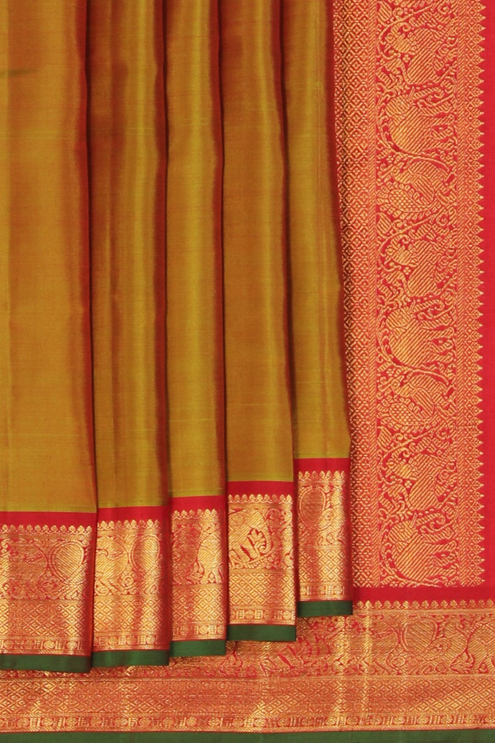 Arani Silk Green Saree