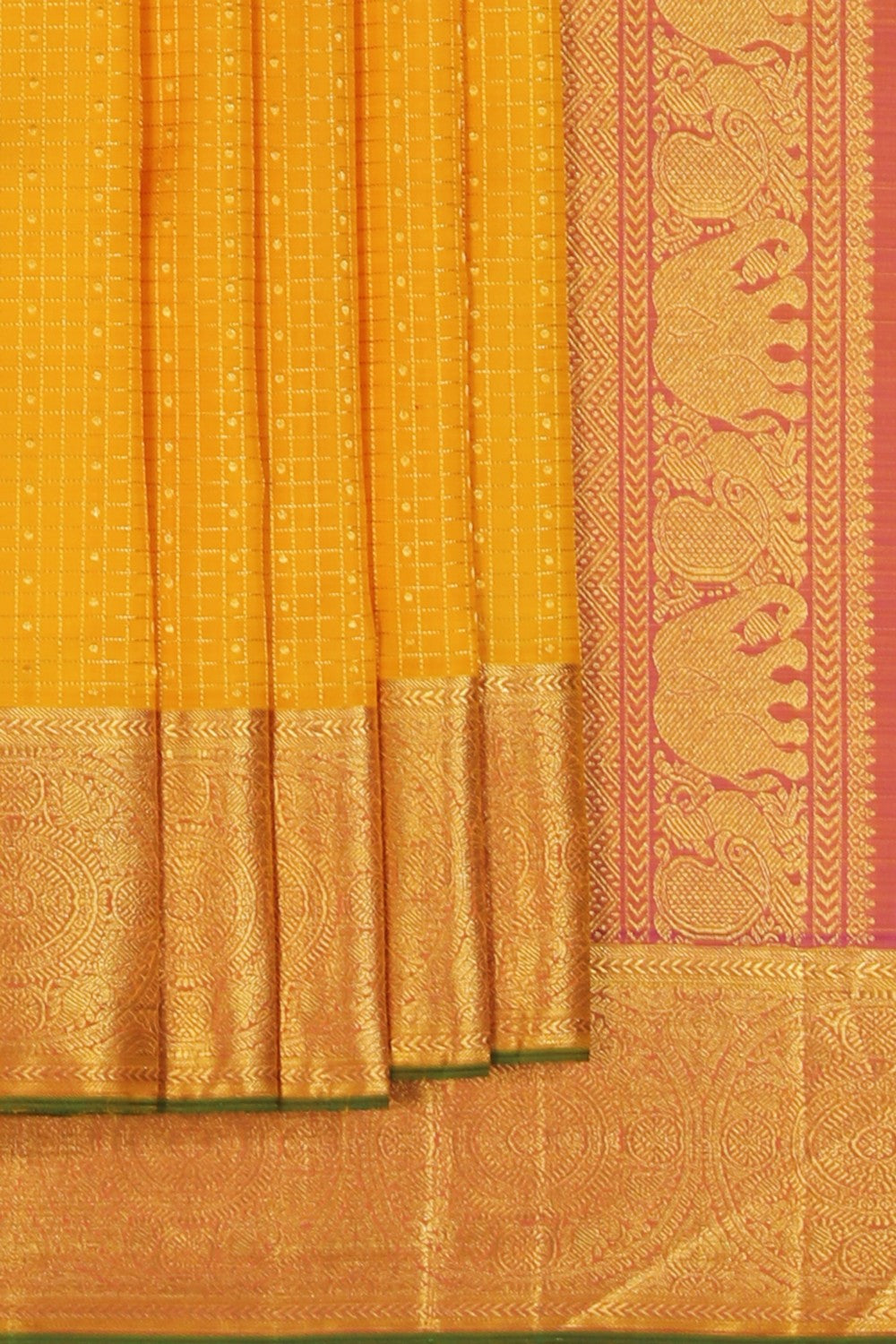 Arani Silk Yellow Saree