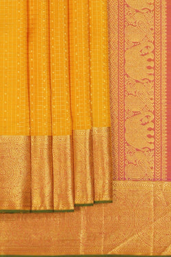 Image of Arani Silk Yellow Saree