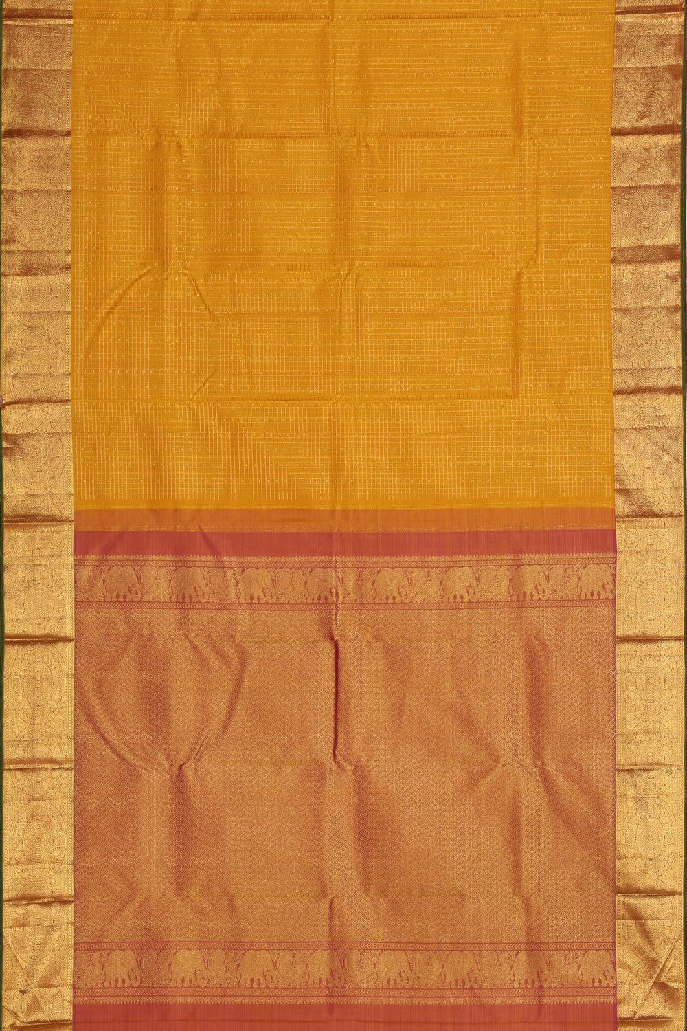 Arani Silk Yellow Saree