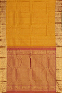 Image of Arani Silk Yellow Saree