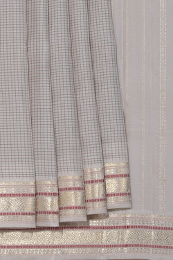 Image of Arani Silk Light-Grey Saree