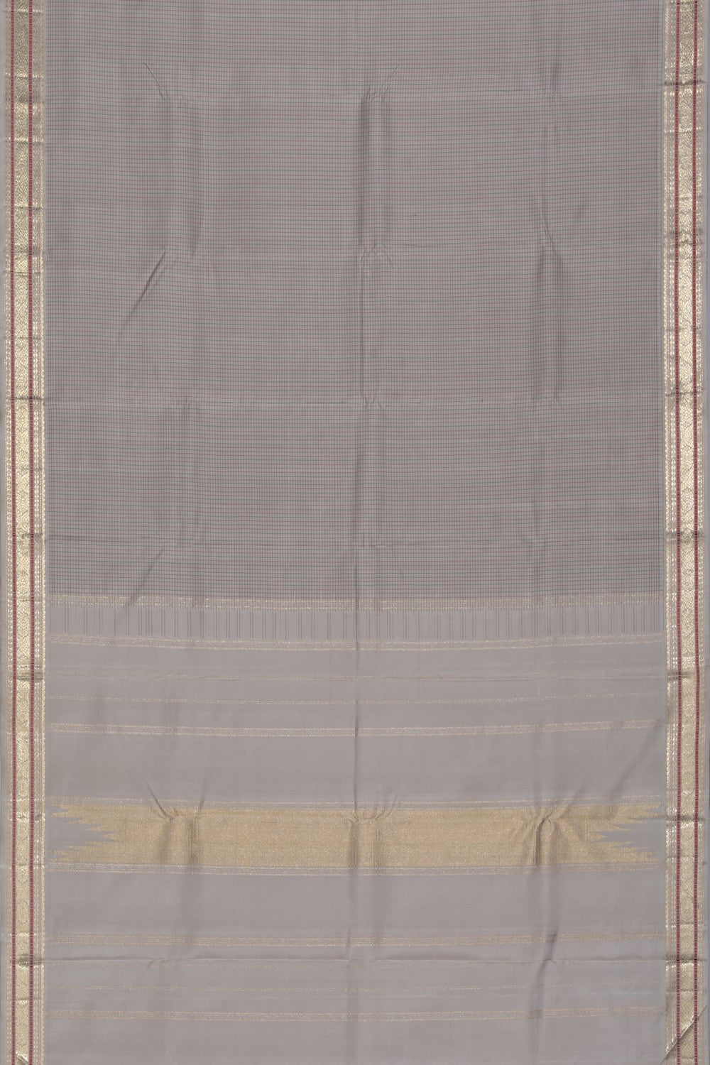 Arani Silk Light-Grey Saree