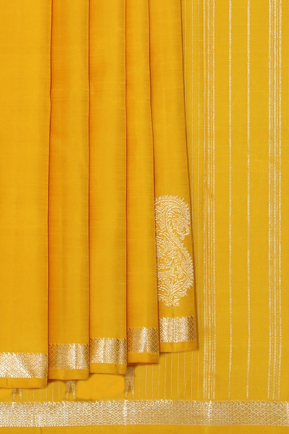 Arani Silk Yellow Saree