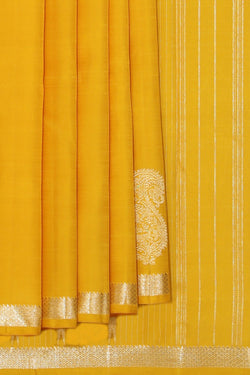 Image of Arani Silk Yellow Saree