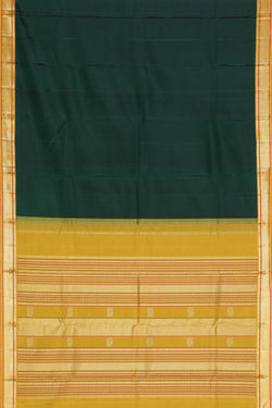 Image of Arani Silk Bottle Green Saree