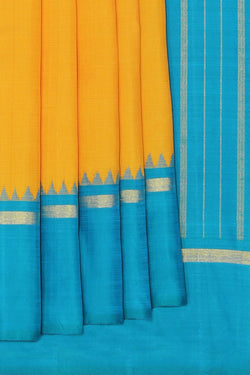 Image of Arani Silk Yellow Saree