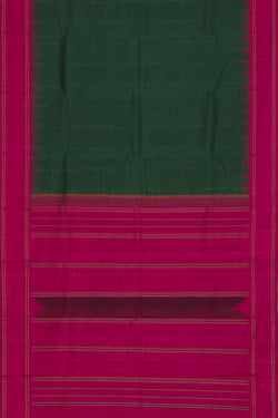 Image of Arani Silk Bottle Green Saree