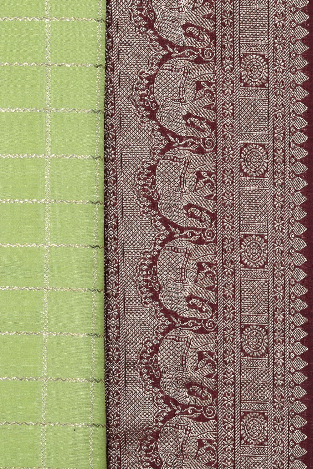 Arani Silk Mint-Green Saree