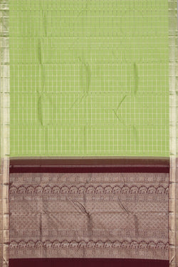 Image of Arani Silk Mint-Green Saree