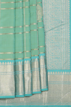 Image of Arani Silk Mint-Green Saree