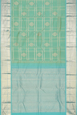 Image of Arani Silk Mint-Green Saree