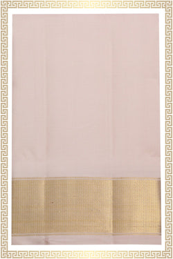 Image of Arani Silk Off-White Dhoti With Kanduva (8 X 4)