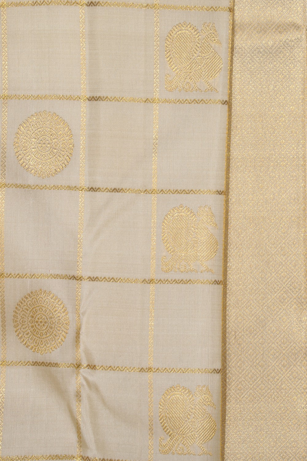 Arani Silk Cream Saree