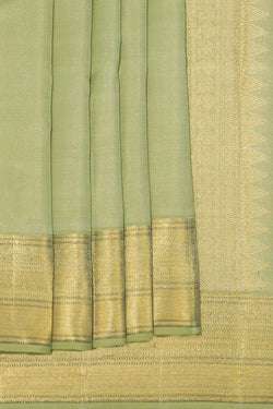 Image of Arani Silk Mint-Green Saree