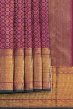 Image of Kanchipuram Silk Maroon Saree