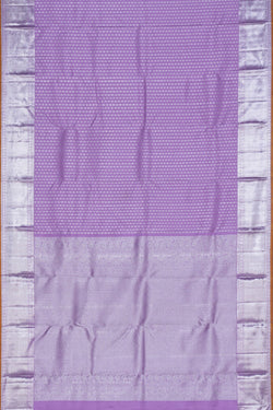 Image of Kanchipuram Silk Lavender Purple Saree