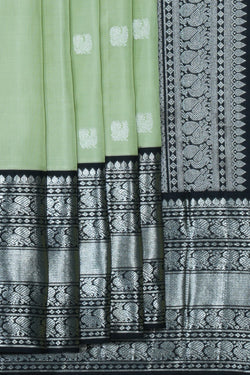 Image of Kanchipuram Silk Mint-Green Saree