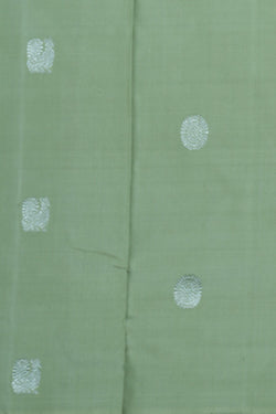 Image of Kanchipuram Silk Mint-Green Saree